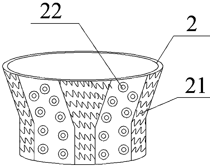 A combined device and method for treating cuts after tree trunking