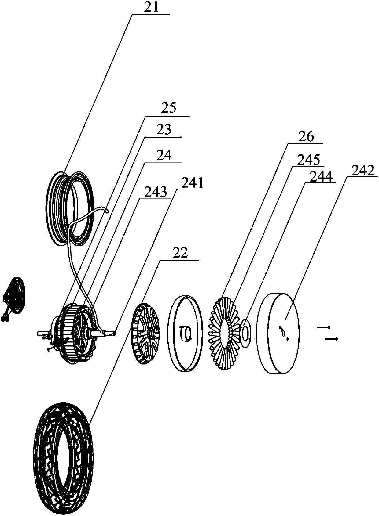 Scooter with walking device