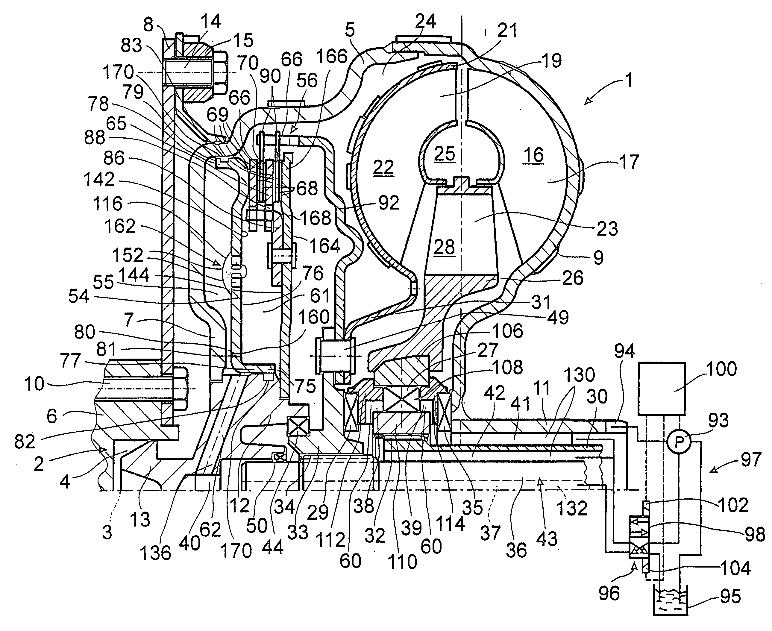 Hydrodynamic clutch device