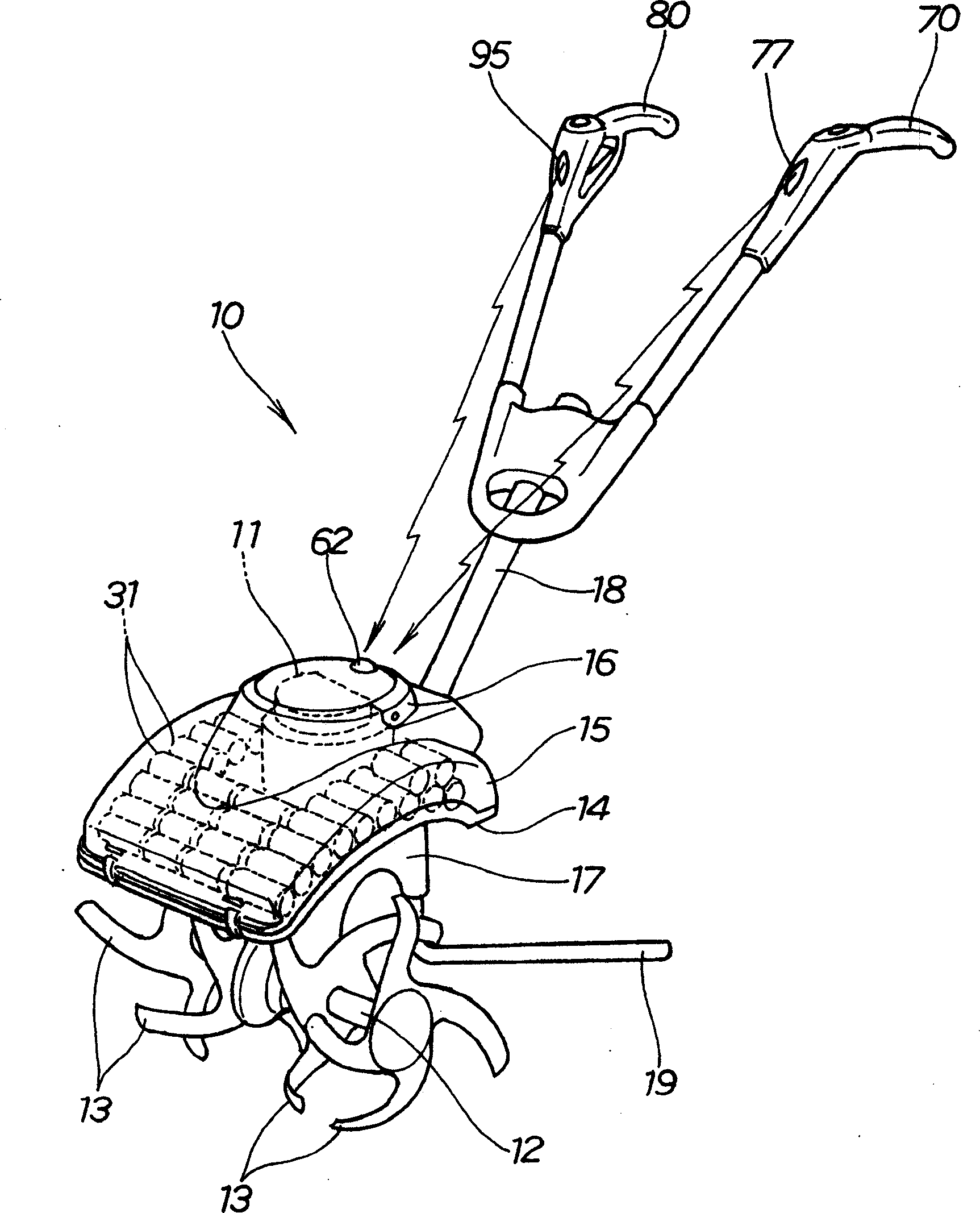 Electric walking tillage machines