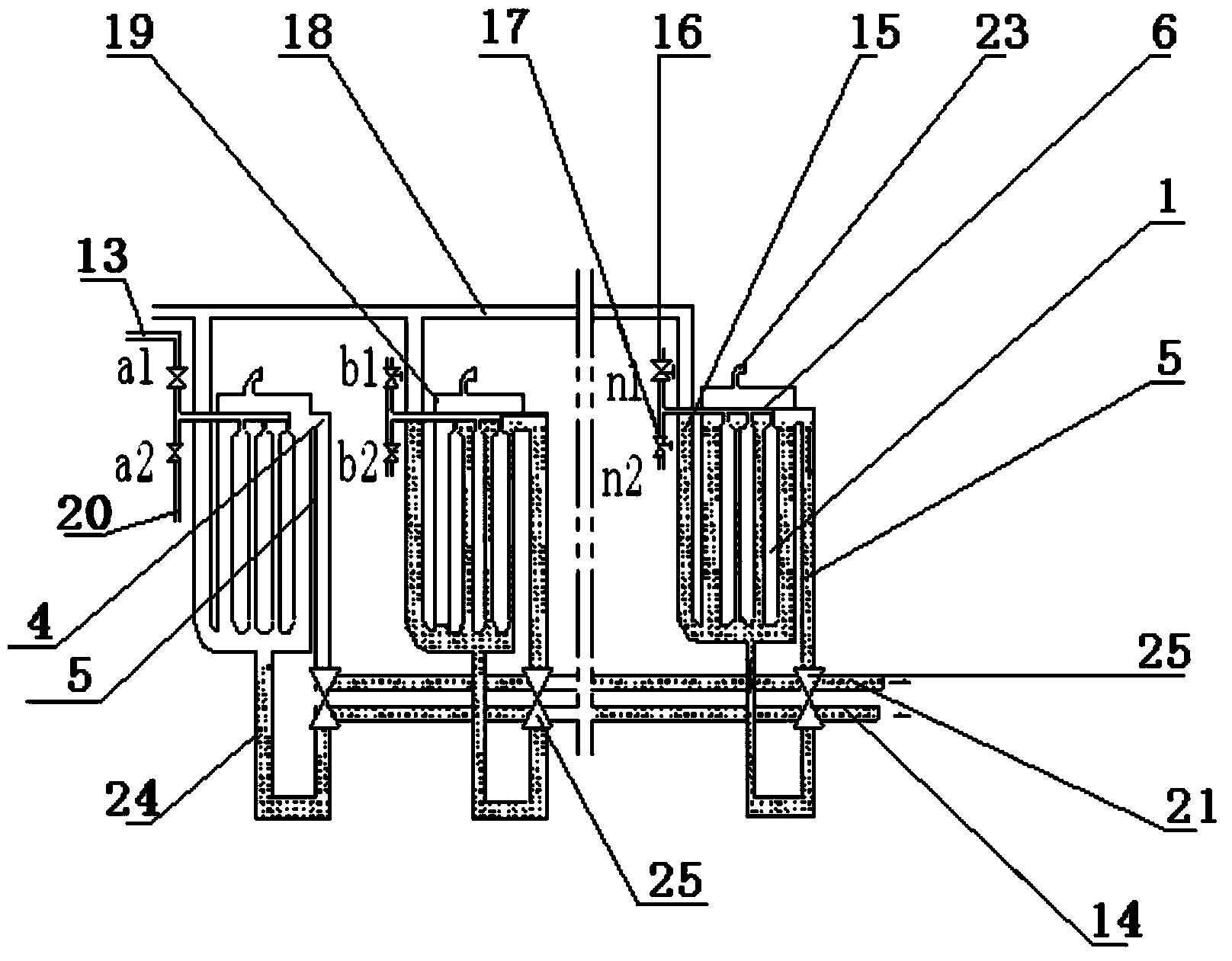 Chemical adsorption refrigeration system driven by taking engine tail gas as energy