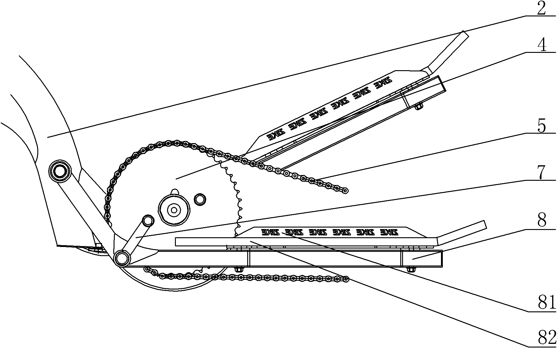 Anti-skidding fitness bicycle