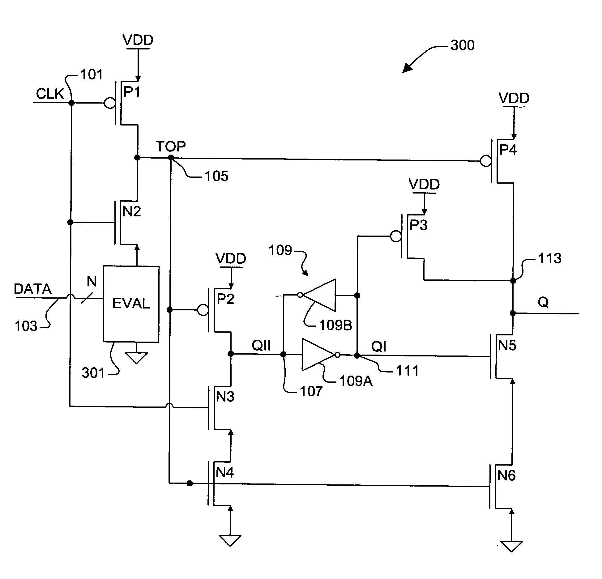 Non-inverting domino register