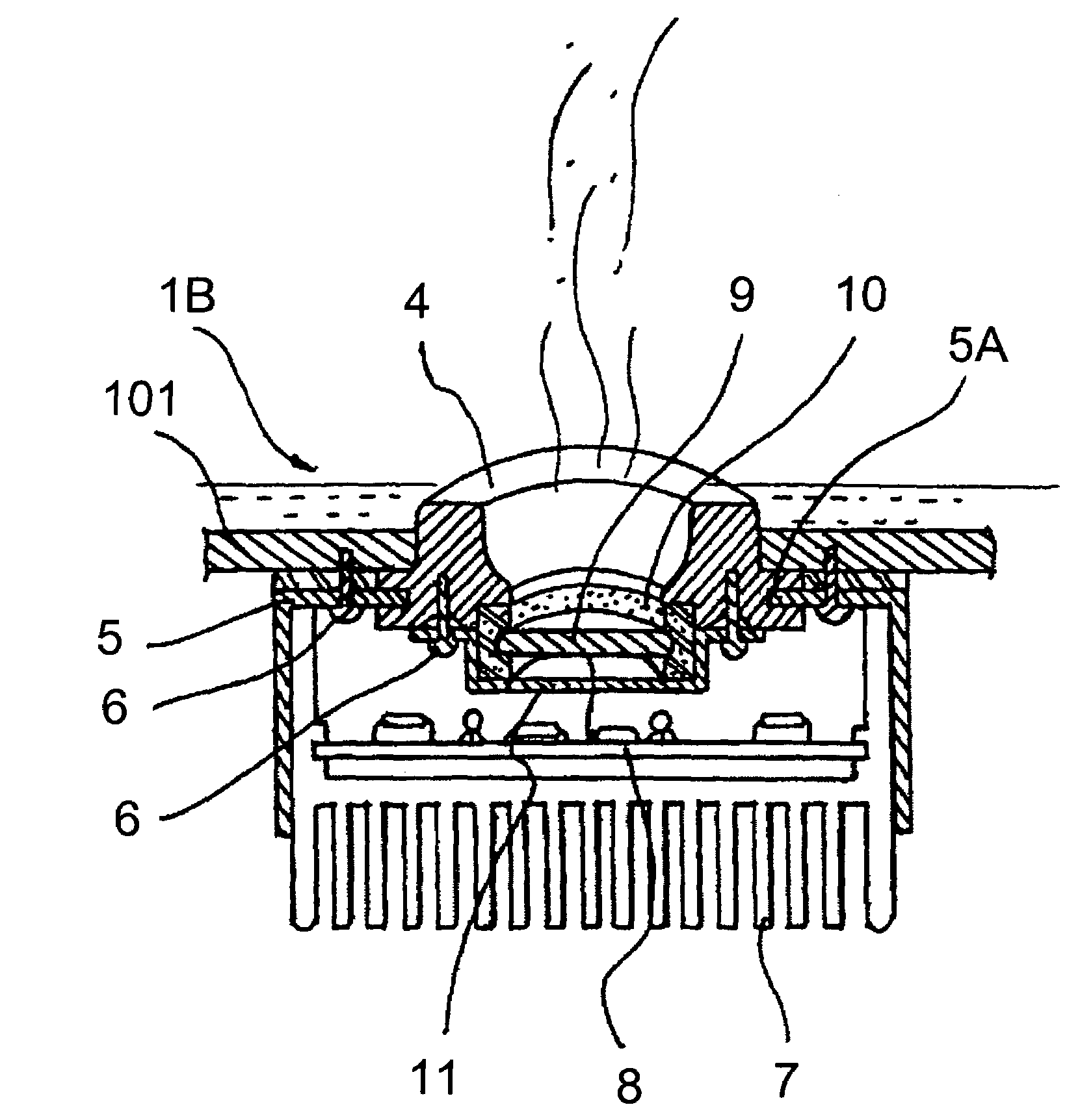 Ultrasonic transducer device for humidifier