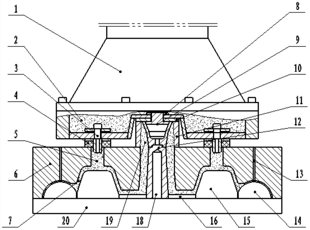 Dead head and casting cavity integrated forming die