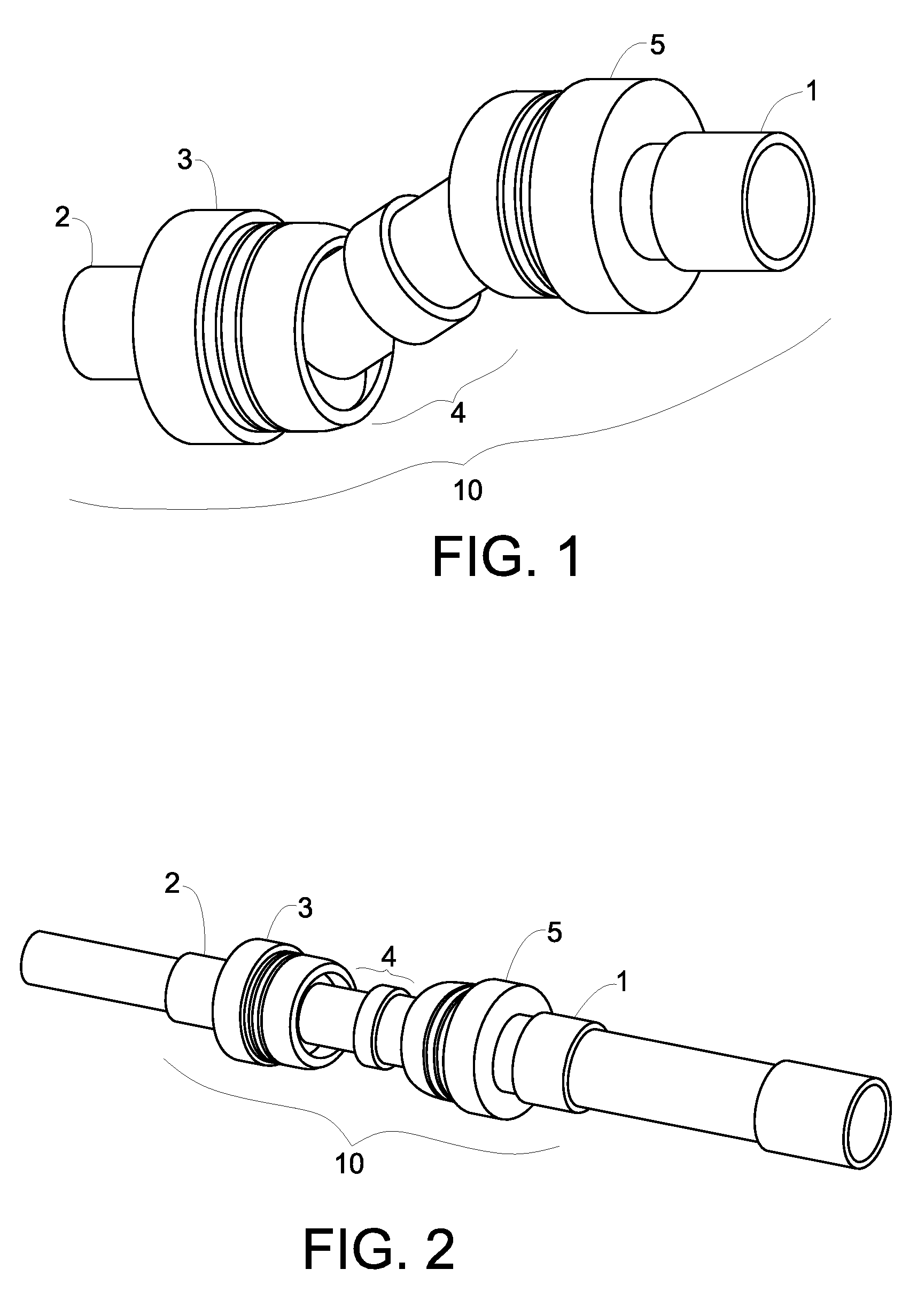 Non-metallic expansion/deflection coupling modules