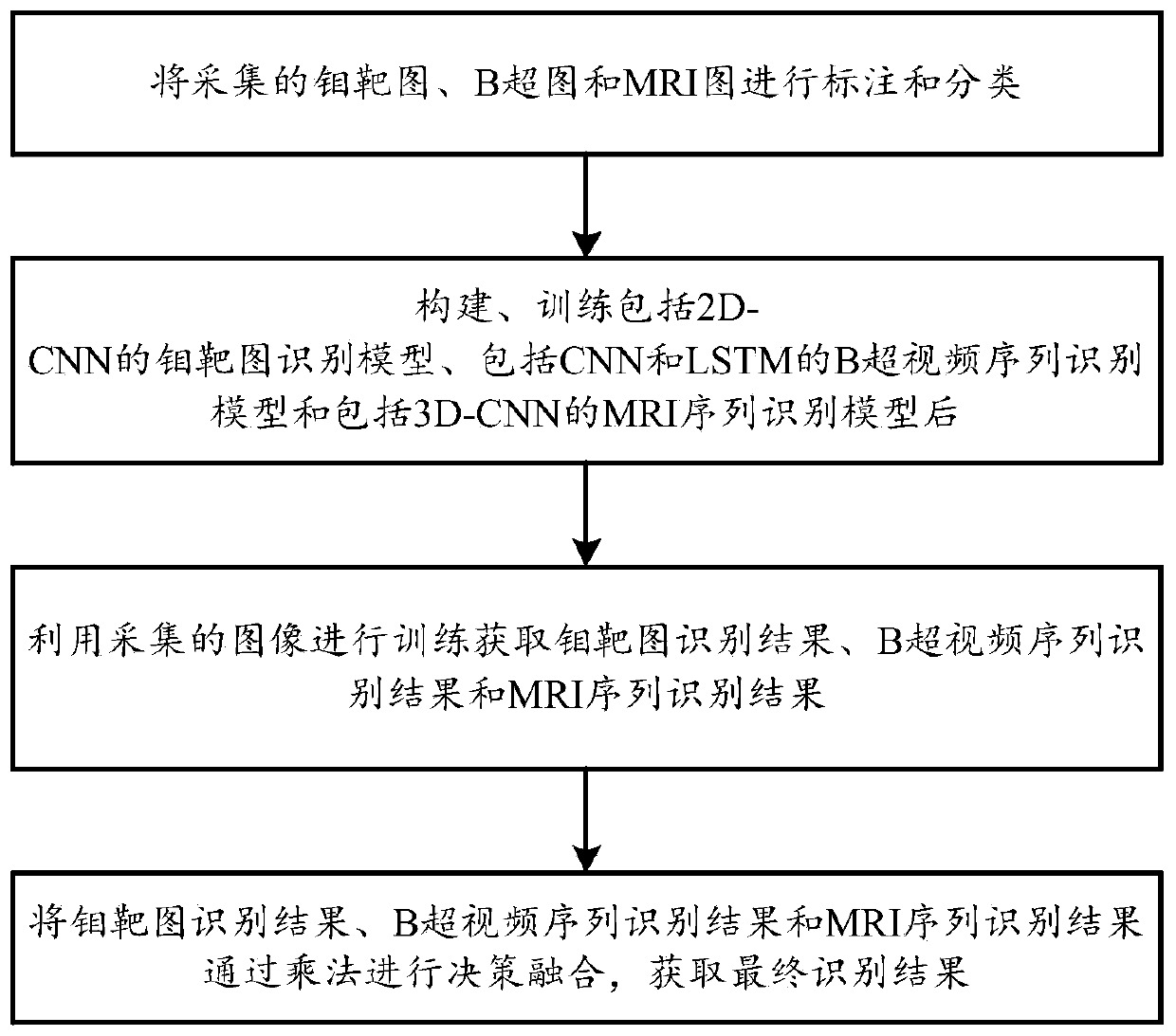 Medical image recognition system and method based on multi-modal fusion