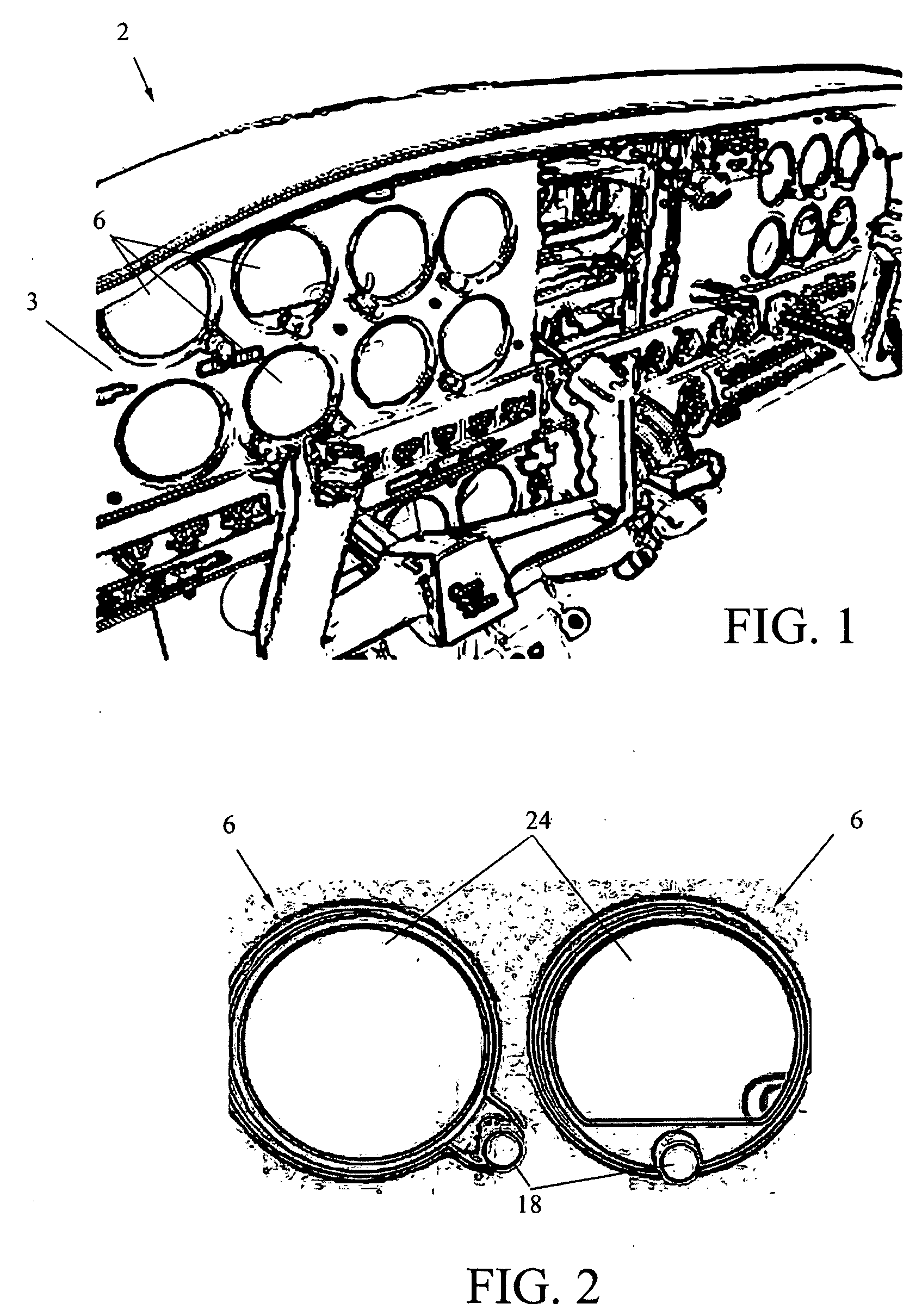 Flight simulator panel with active graphic display instrumentation