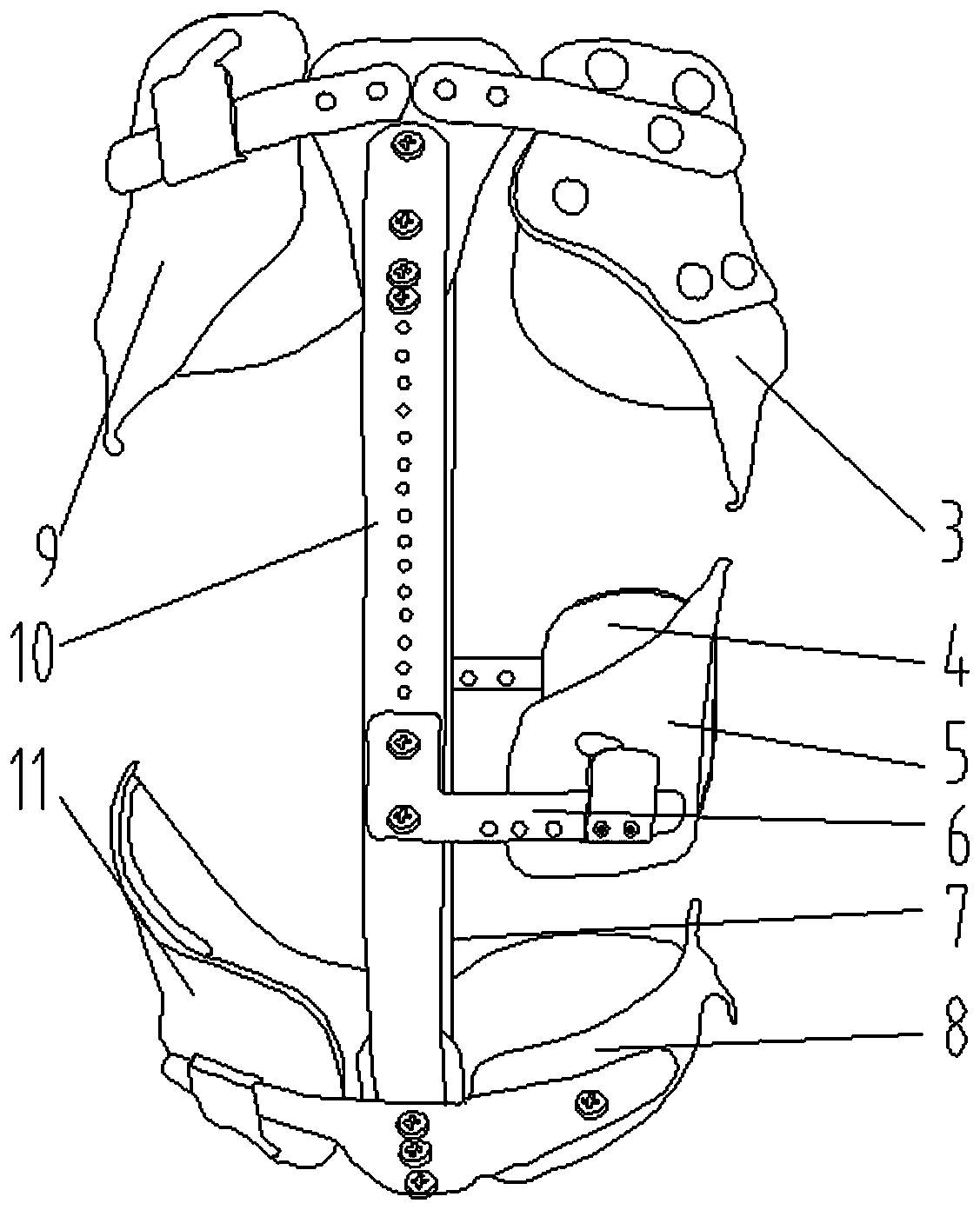 Correcting device for scoliosis