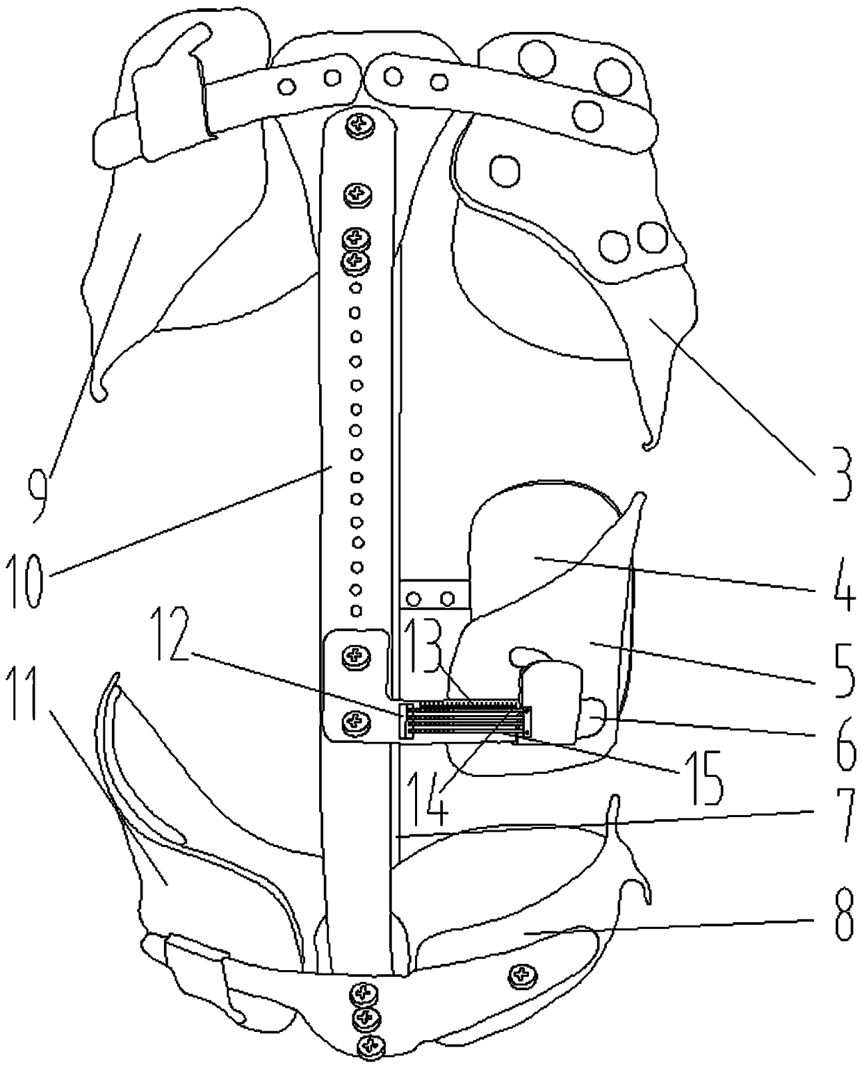 Correcting device for scoliosis