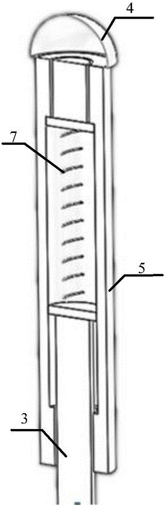 Whisker sensor for perceiving three-dimensional force displacement and three-dimensional force of contact point