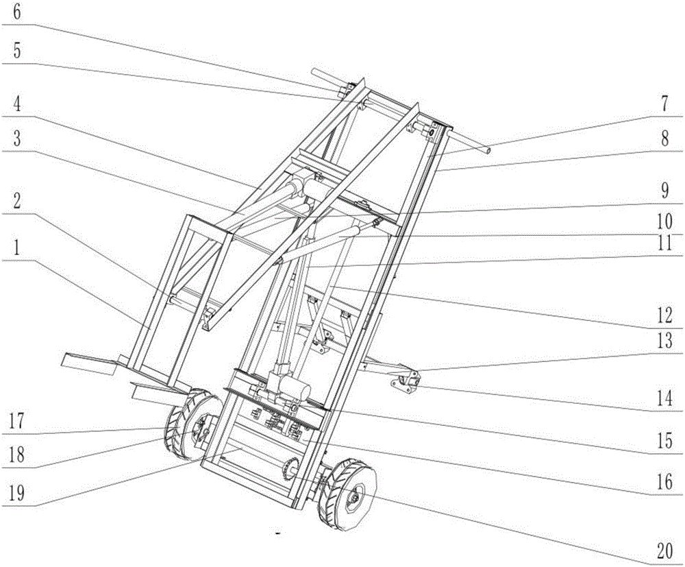 Portable loading, unloading and transferring integrated obstacle-surmounting trolley