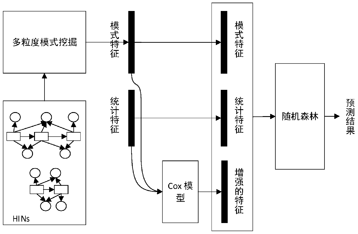 Survival prediction method and system based on multi-granularity graph pattern mining