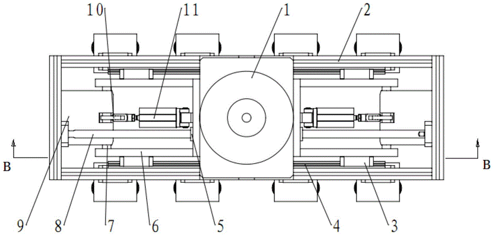 A palletizing robot suction cup gripper device