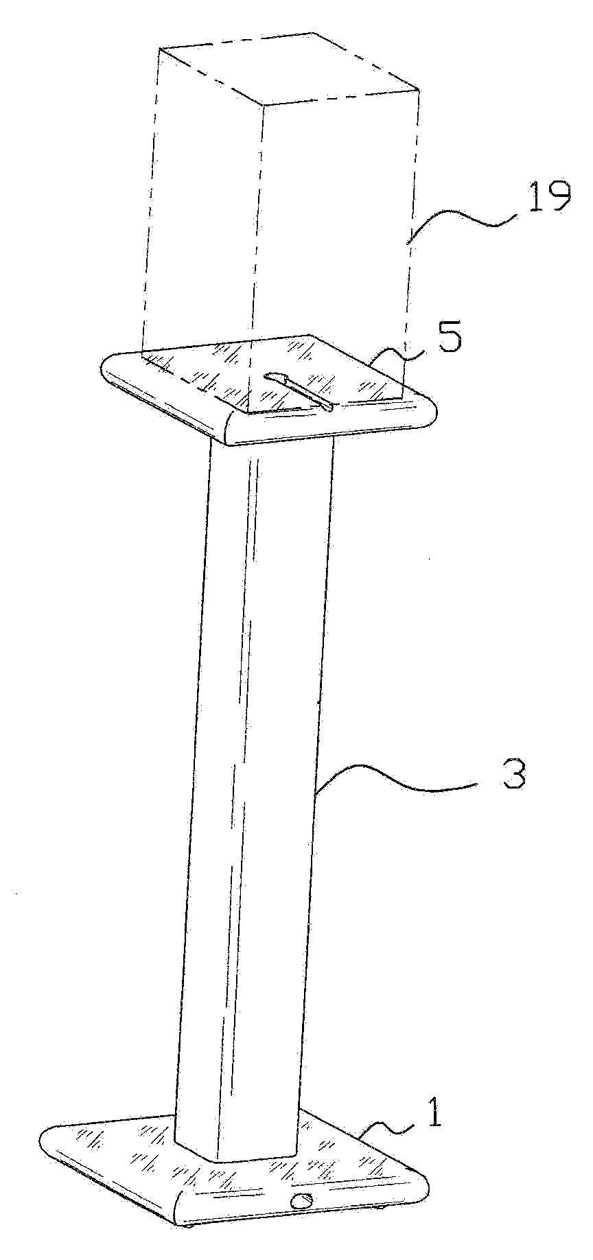 Speaker Pedestal With Hidden Wiring Channel