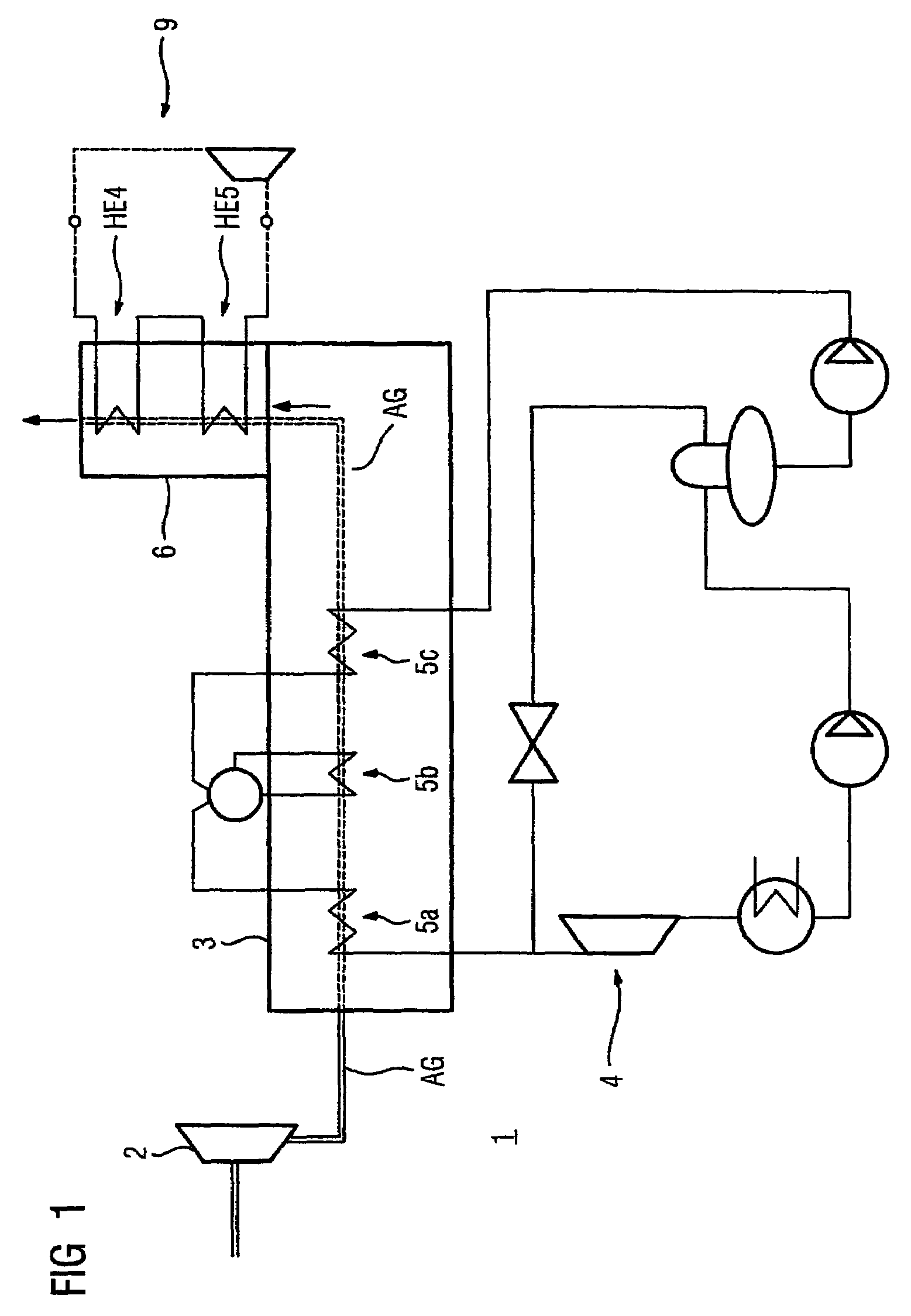 Method for increasing the efficiency of a gas turbine system and gas turbine system suitable therefor