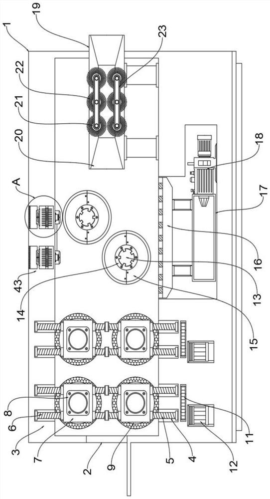 Bamboo chip splitting machine for bamboo craft processing and working method thereof