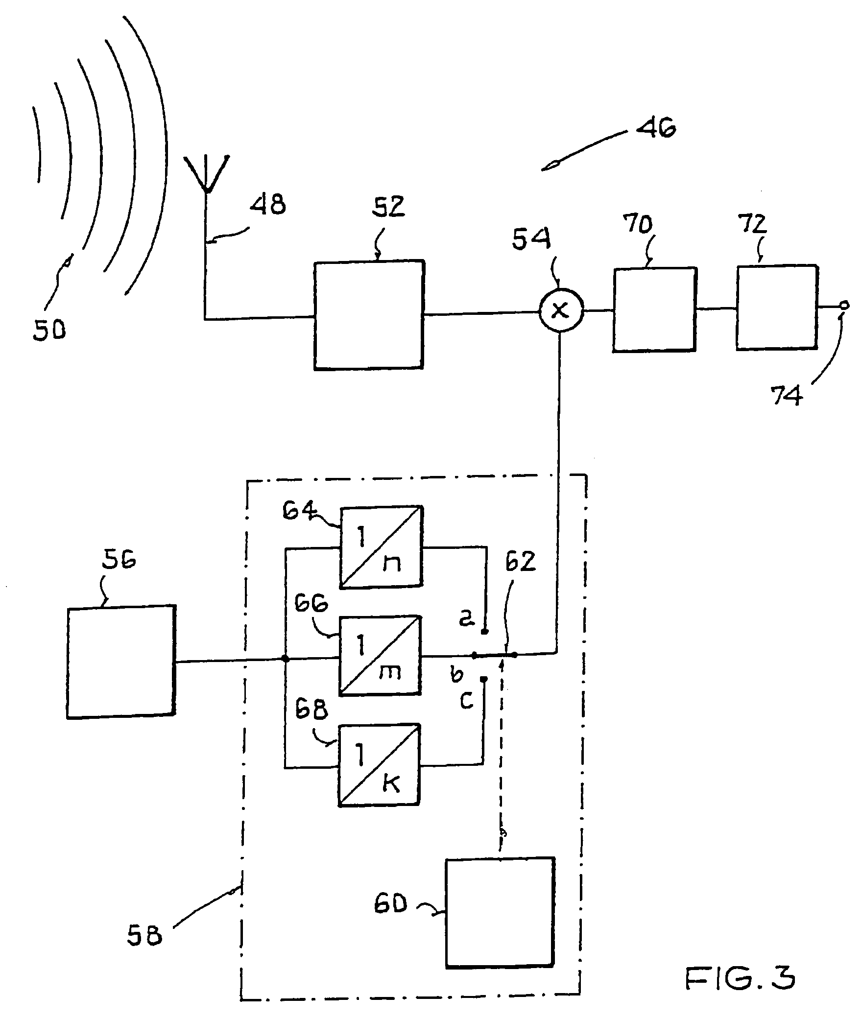 Method for frequency conversion and receiver