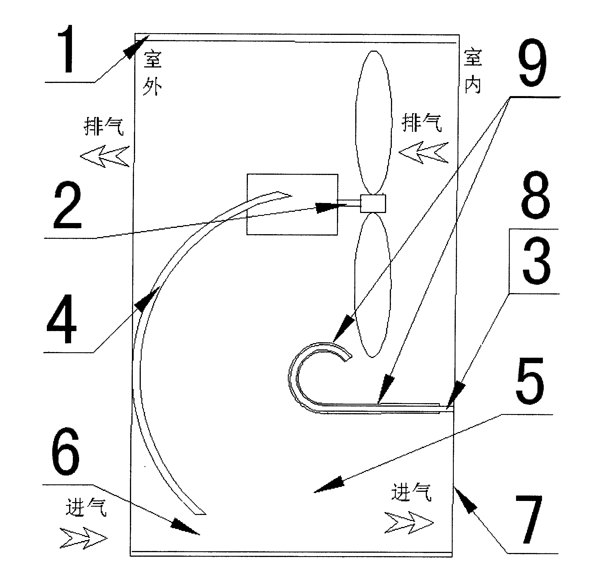 Siphoning type multifunctional ventilating fan