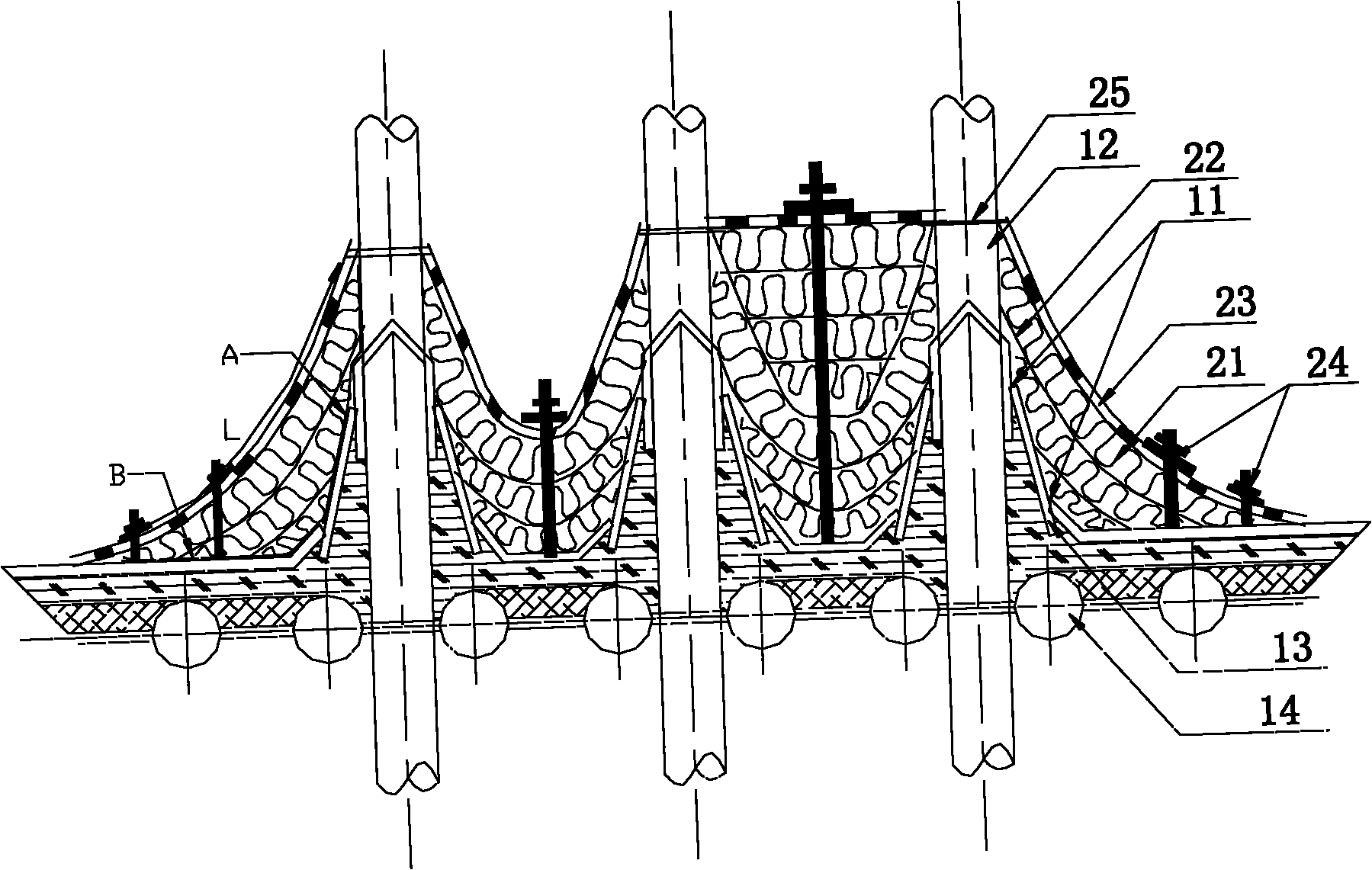 Method and device for sealing body of power station boiler