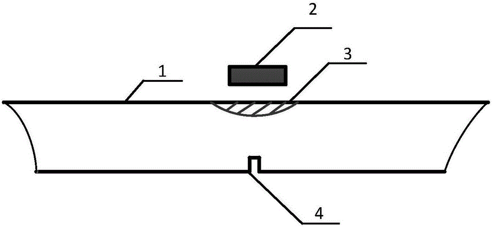 Thick-wall steel tube internal crack detection method based on surface magnetic conductivity differential measurement