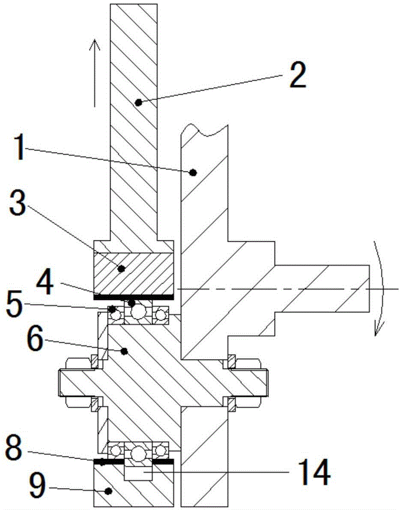 Sine crank mechanism of preloaded bearing