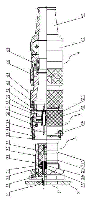 Push-pull type round electric connector