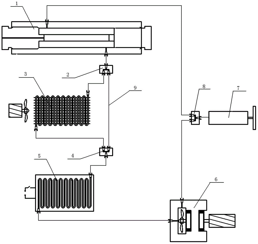 Core clamper constant temperature system and experiment method thereof