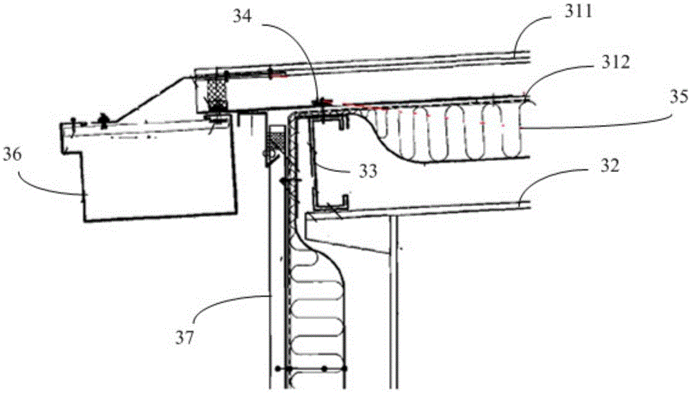 Cornice plug-in gutter structure and installation method