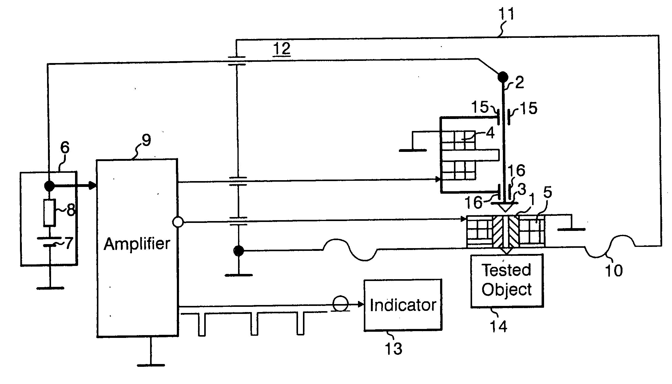 Micromovement measuring device and method of movement process conversion to an electric signal