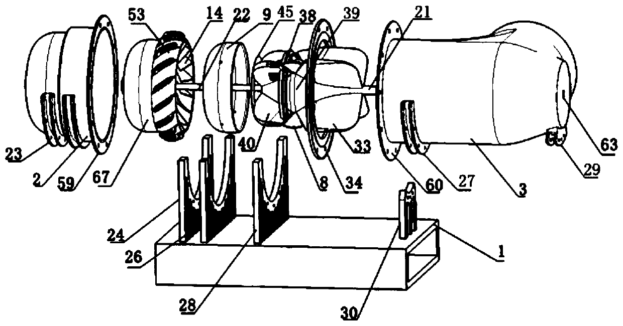 Rotary blade meshing pump core and rotary blade meshing pump