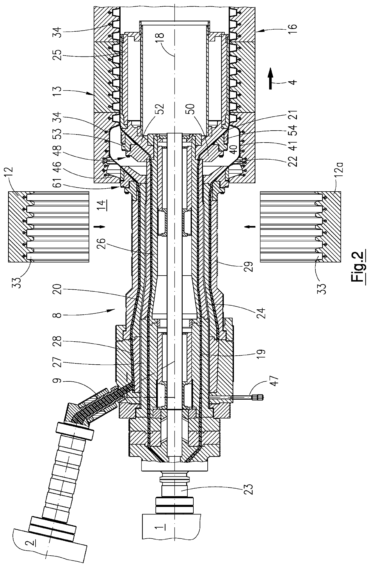 Injection head for an apparatus for the production of a twin-wall pipe