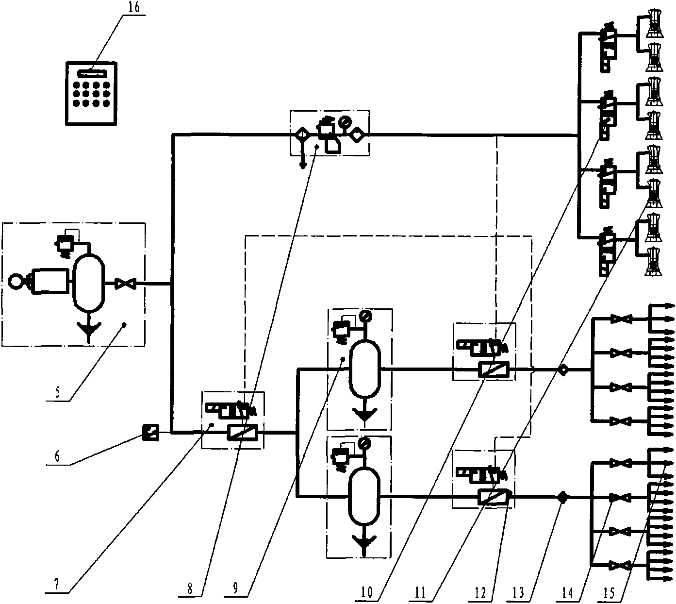 Device for eliminating blocking stocks from reinforced concrete ore bin and using method thereof