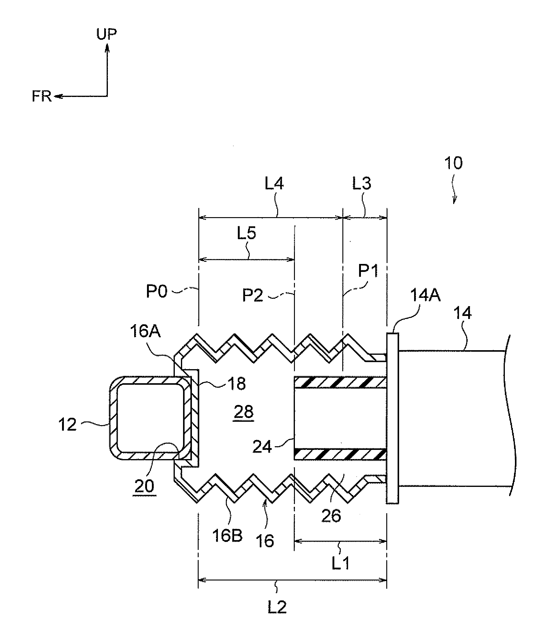 Automobile front portion structure