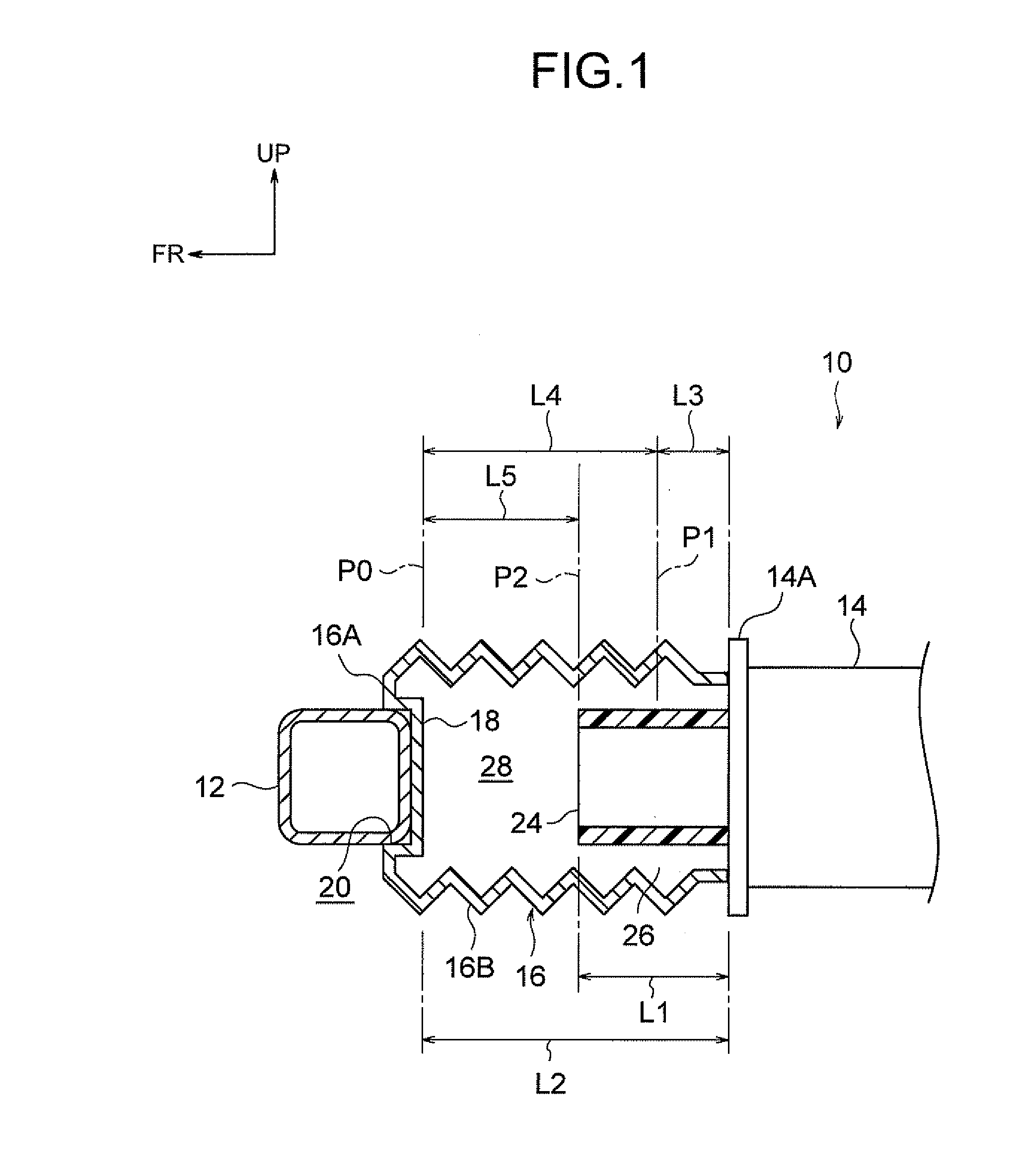 Automobile front portion structure