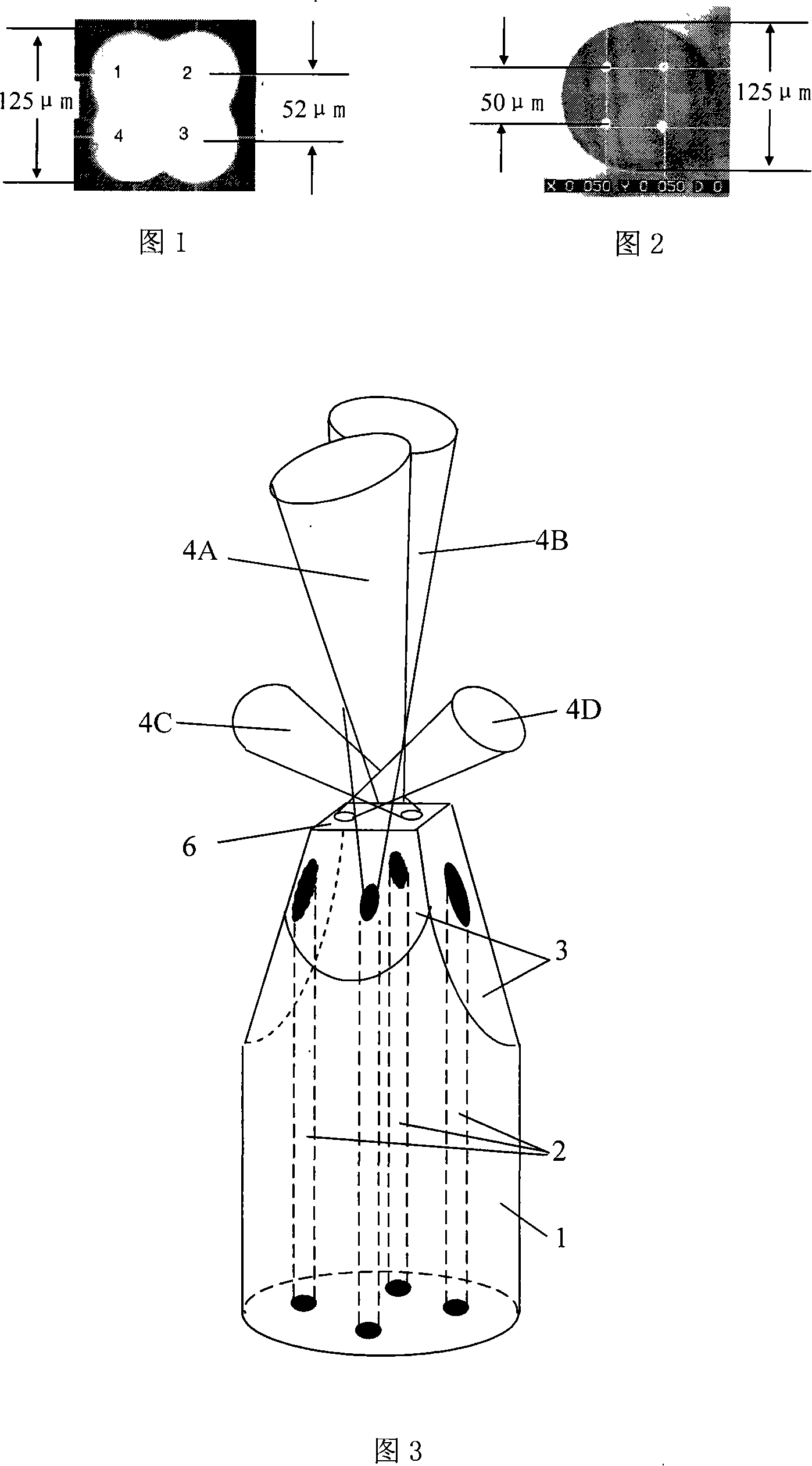 Multiple light forceps integrated on simple optical fiber