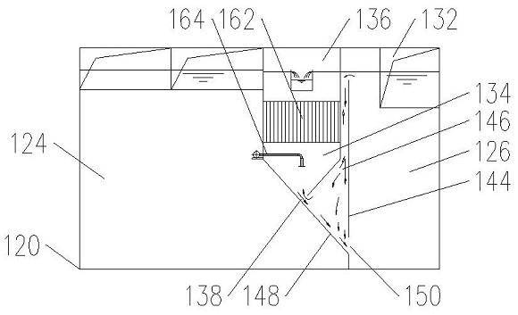 Improved A2O biochemical reaction system and sewage treatment method