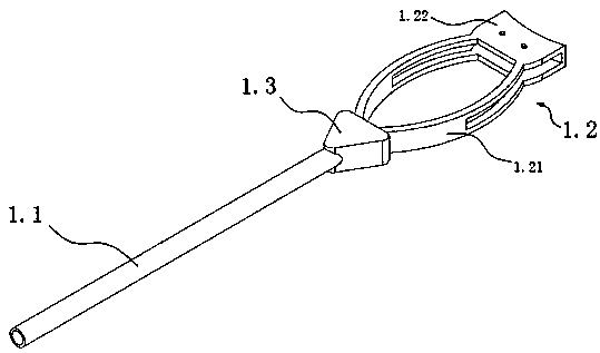 Police clamped steel fork