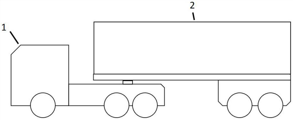 Transverse control method for automatic driving semi-trailer truck adapting to different loads