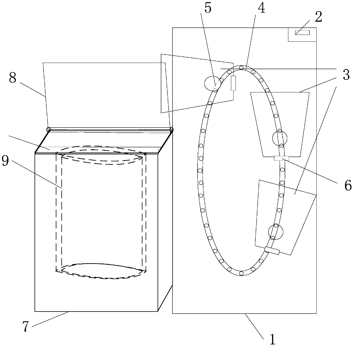 Clothes classification storage device, washing machine and control method thereof