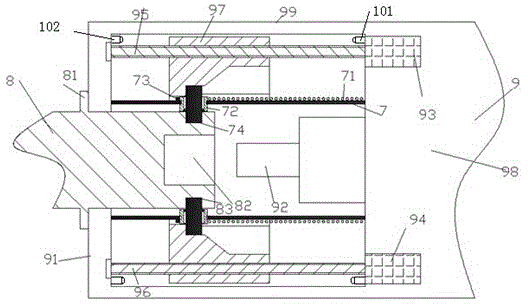 Power supply interface device of power supply equipment with left and right limiting function