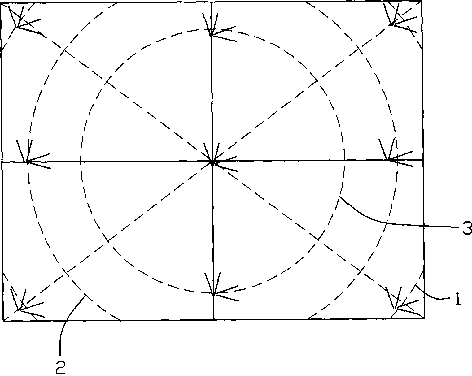 Digital image analysis test pattern and its making method