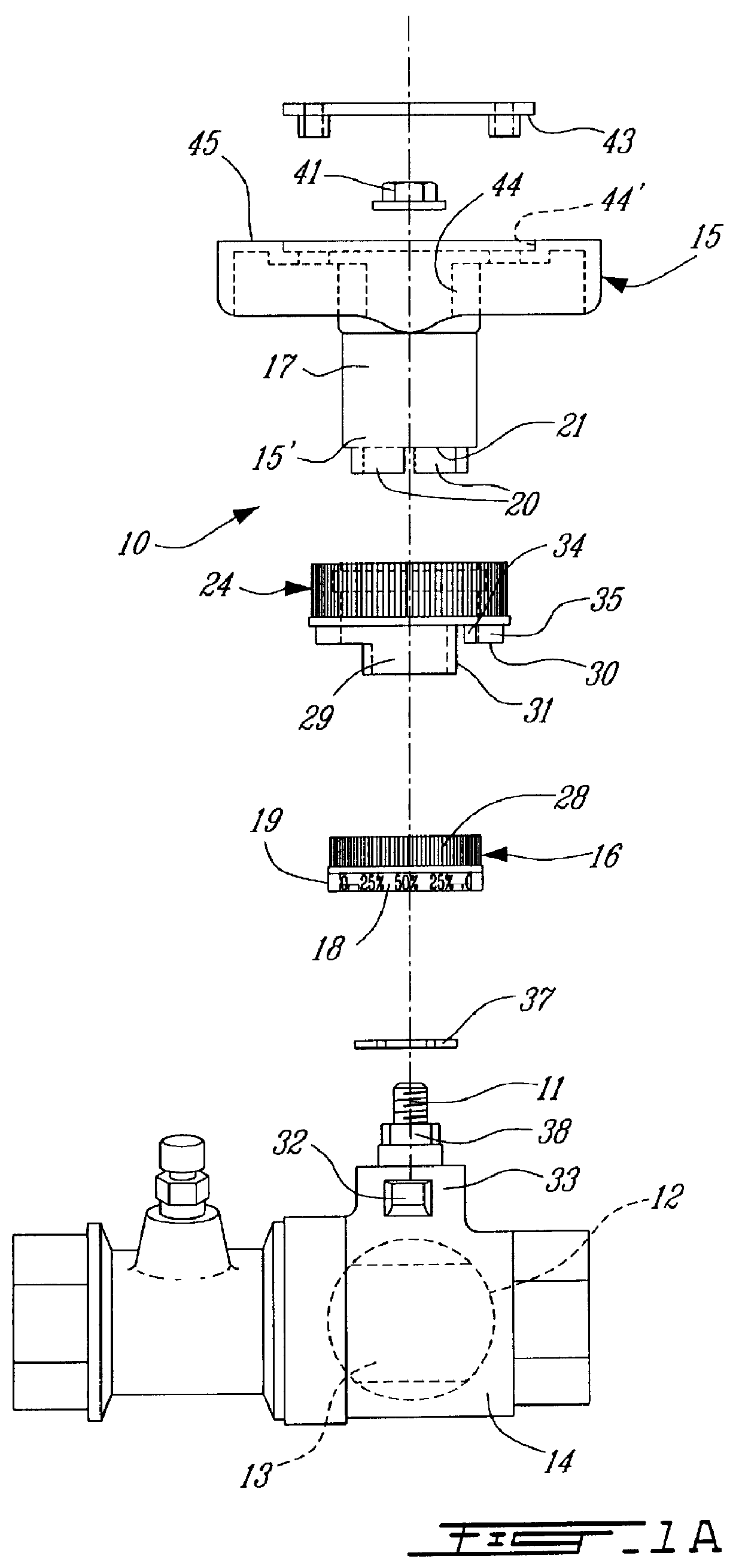 Valve position adjustable lock mechanism