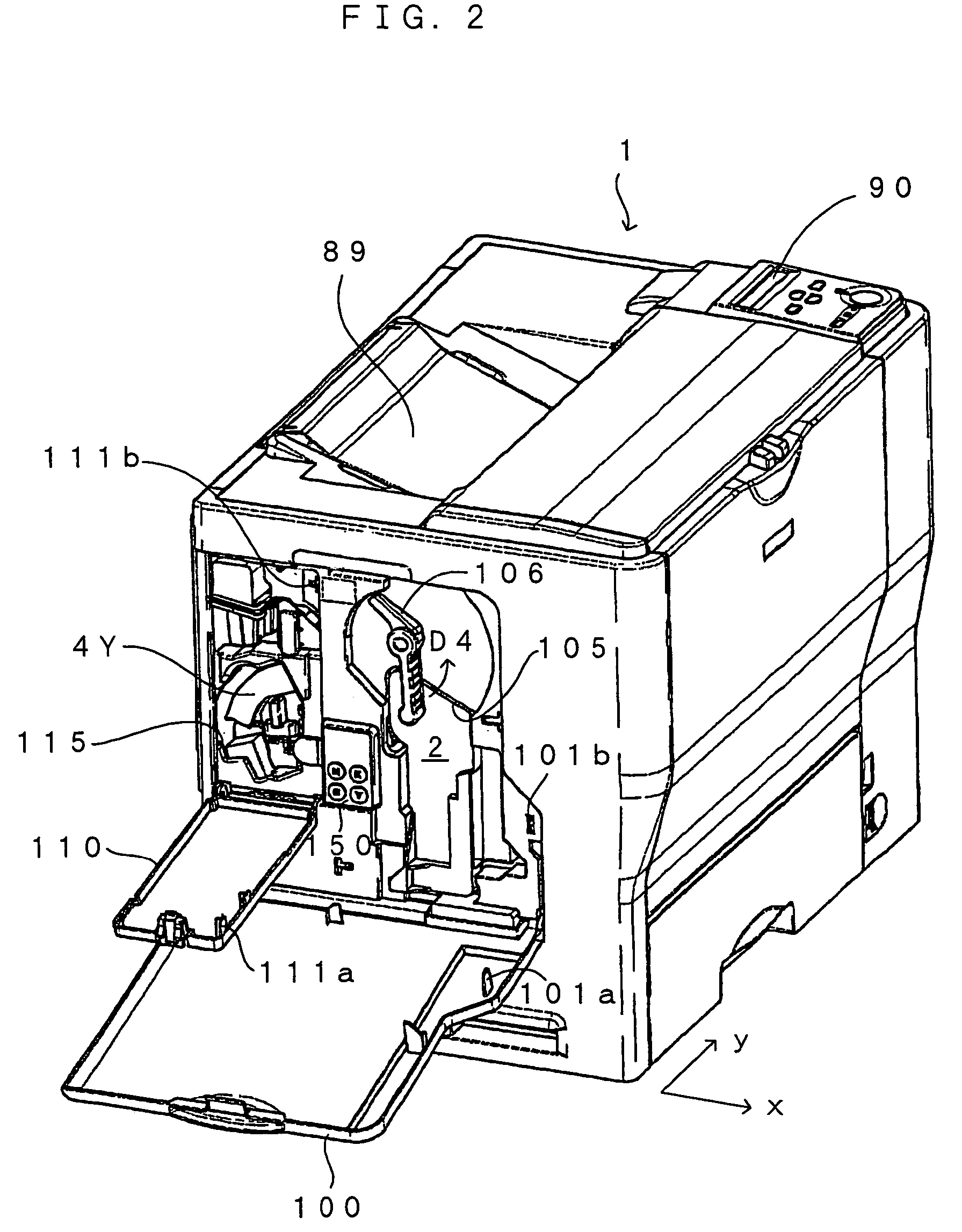 Image forming apparatus and a storage controlling method for information on an improper detachment of developer cartridge to be written in a cartridge storage means