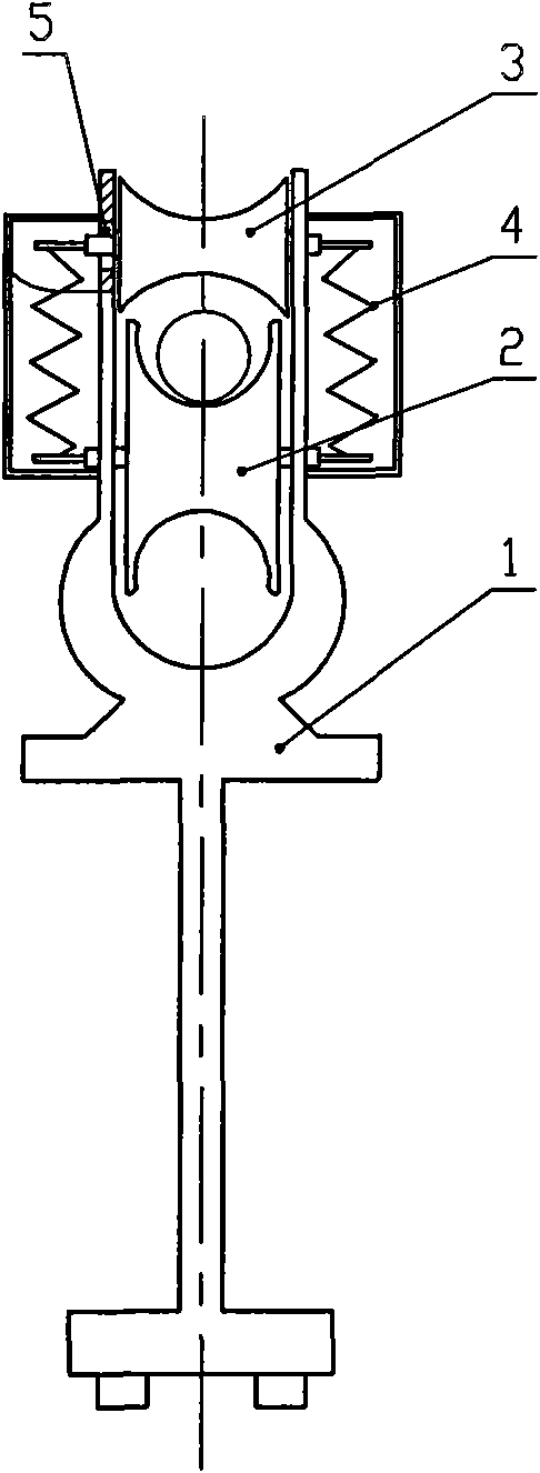 Setting conductor block device for crossing frame