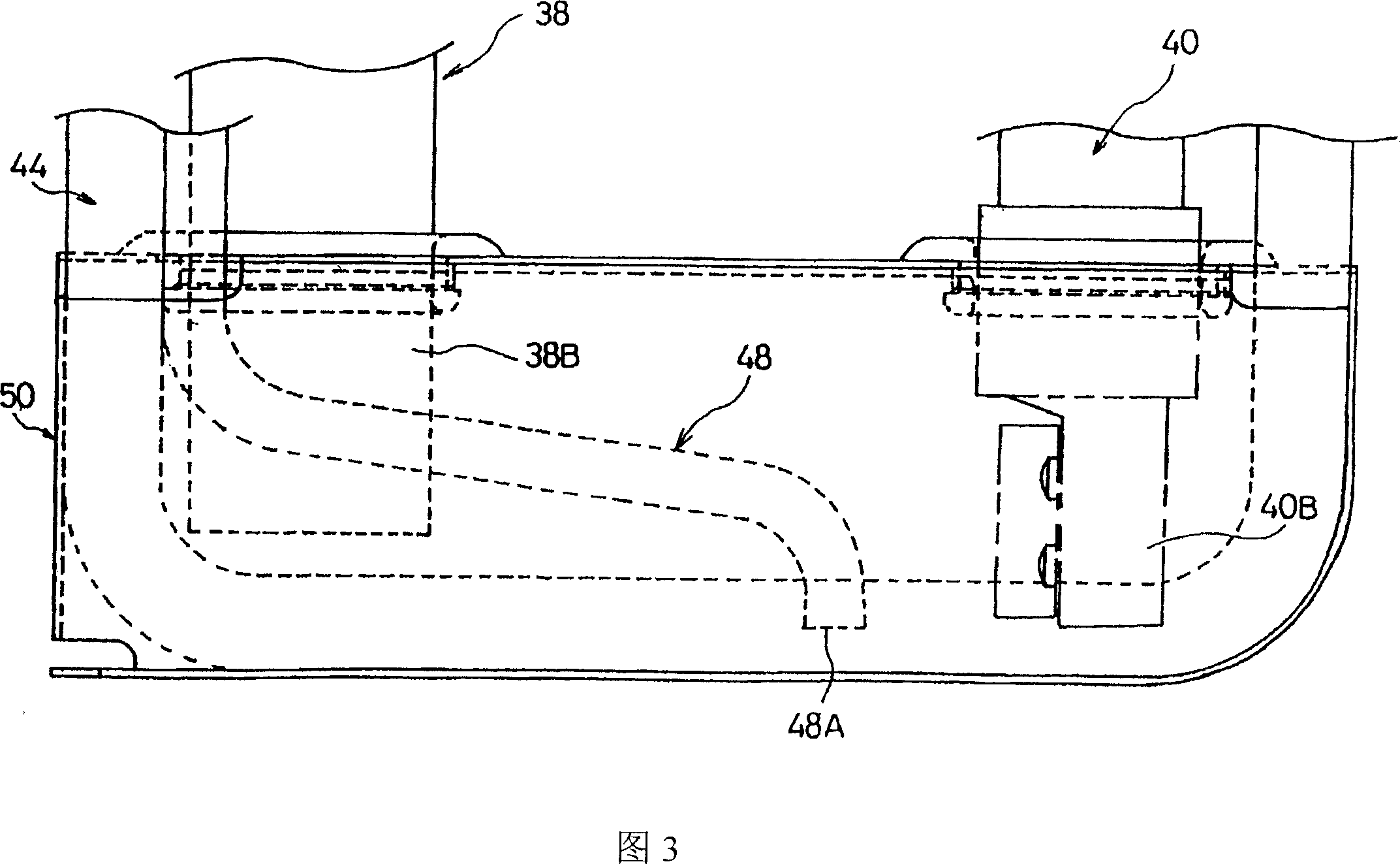 Structure of container for reducing agent