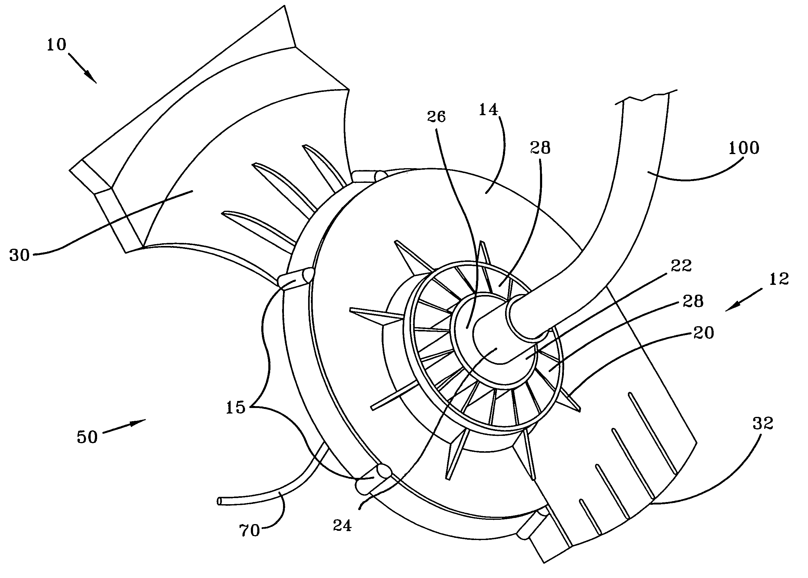 Combination blower assembly and string trimmer