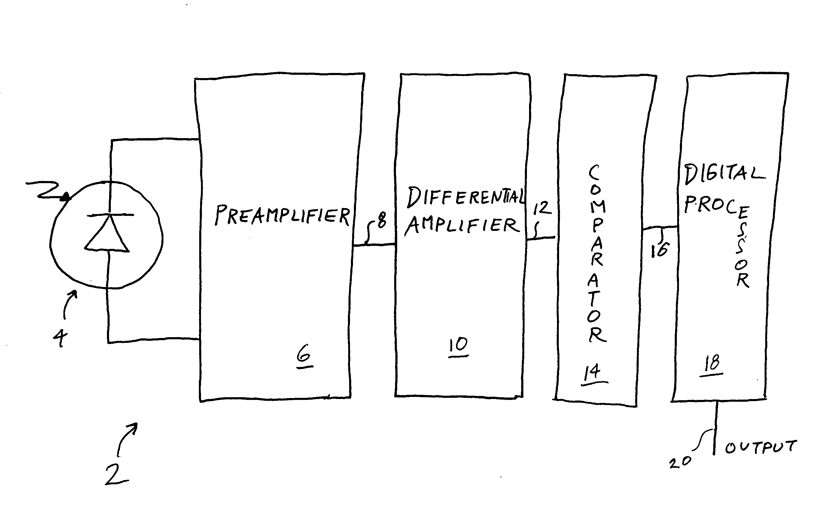 Reduced-size sensor circuit