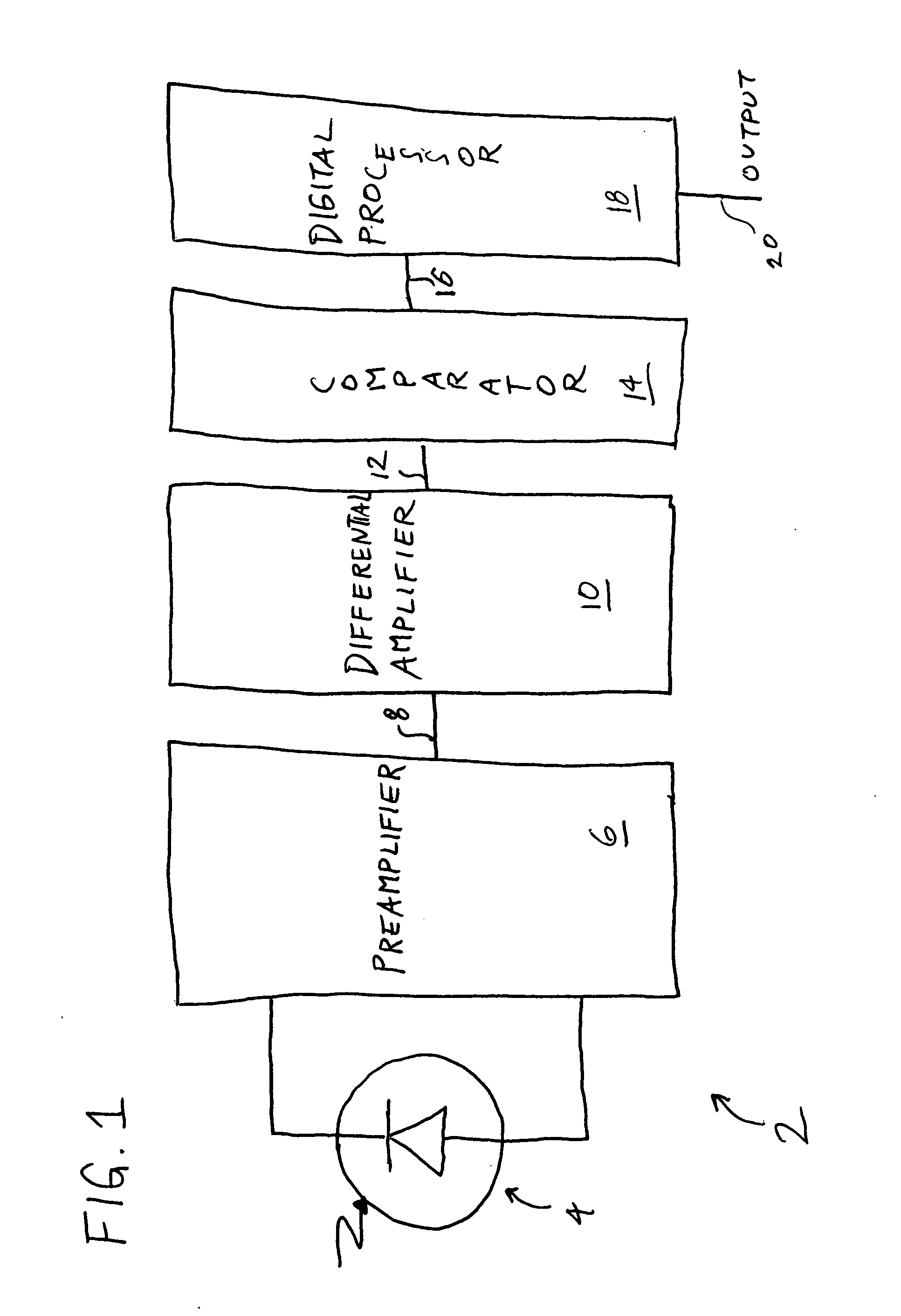 Reduced-size sensor circuit