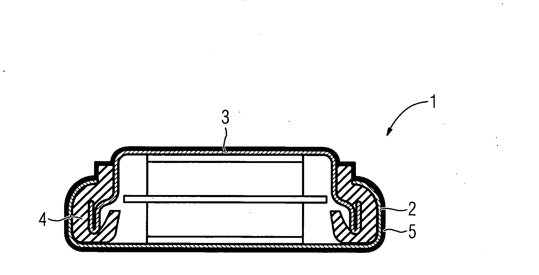 Voltage source with a coated housing